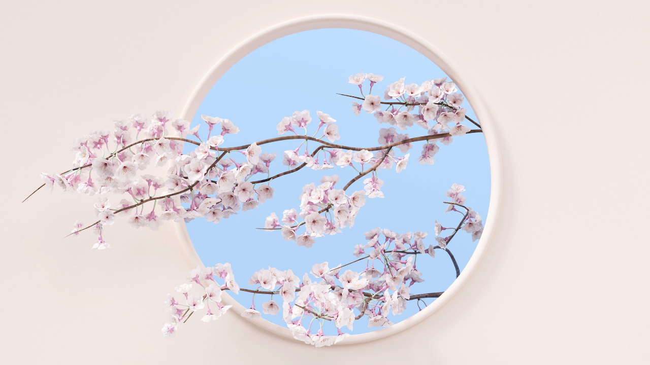 cherry blossom inspired silver jewellery