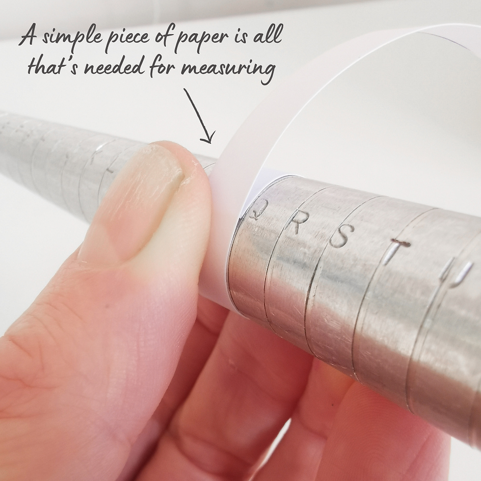 how to measure the length of silver needed for a ring