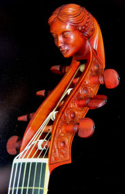 Detalle viola da gamba de siete órdenes