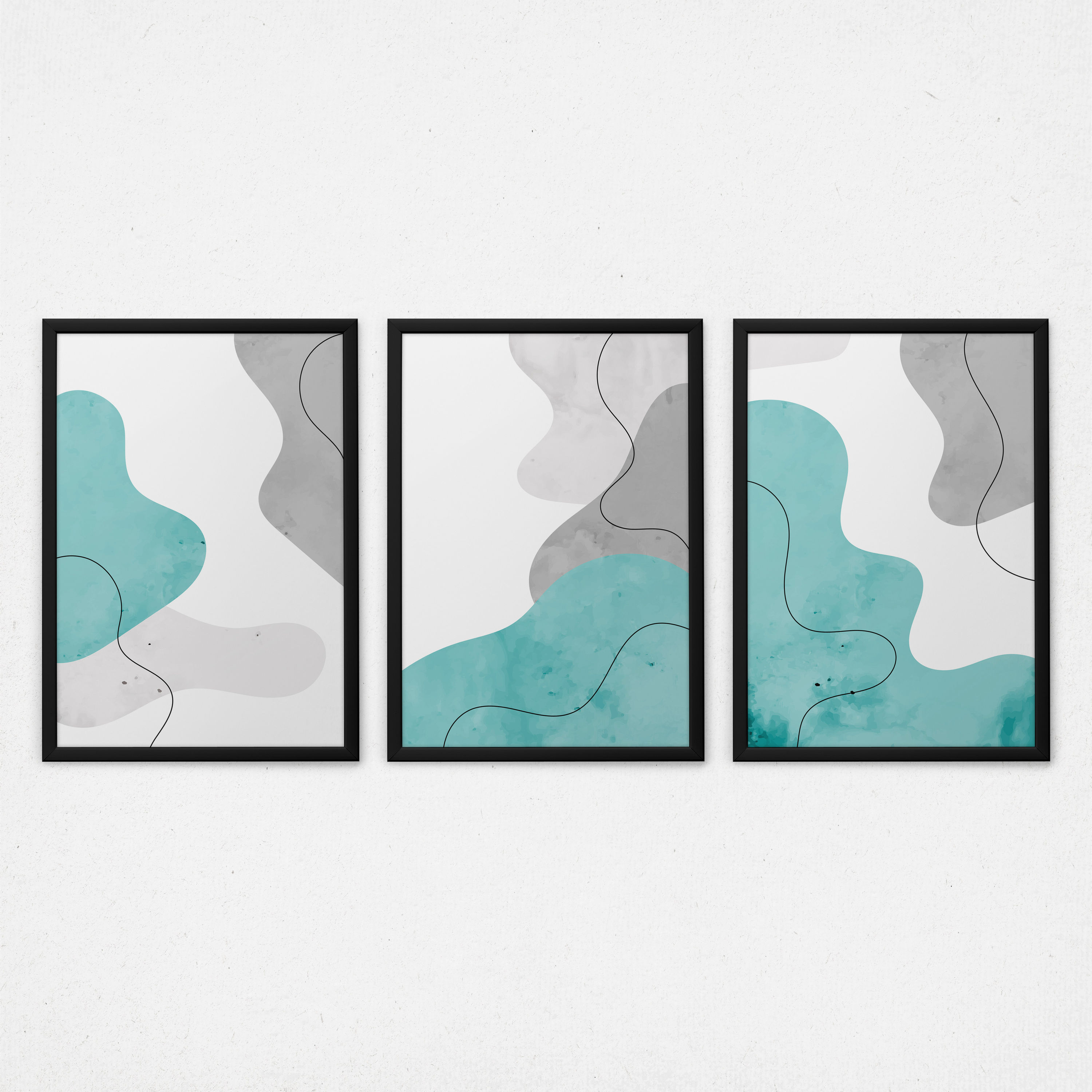 TRIO DE QUADROS 50*70 ARTE ABSTRATA