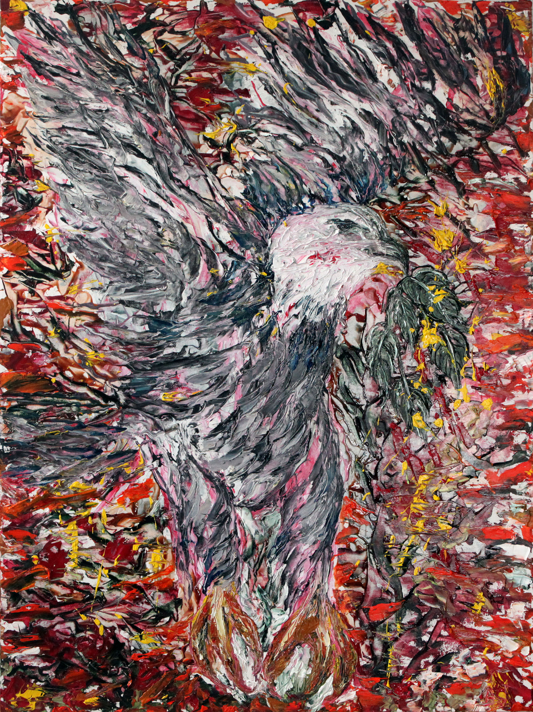 Les Ailes du coeur - Huile sur toile