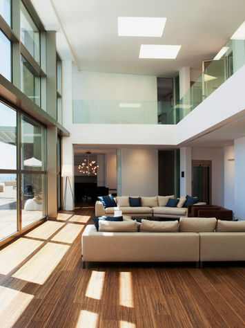 modern, open floorplan family room