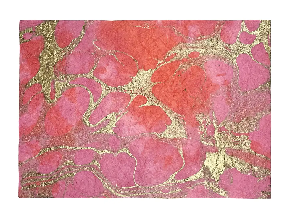 Thumbnail: Hand Marbled Milano Mulberry A4 Paper Pack