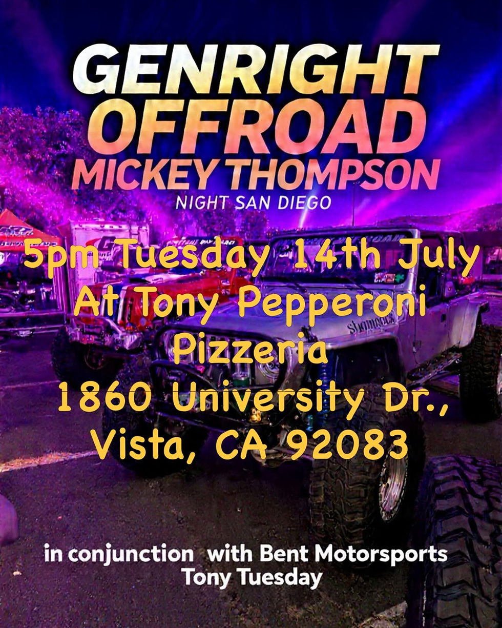 GenRight 4x4 Night San Diego with Bent Motorsports