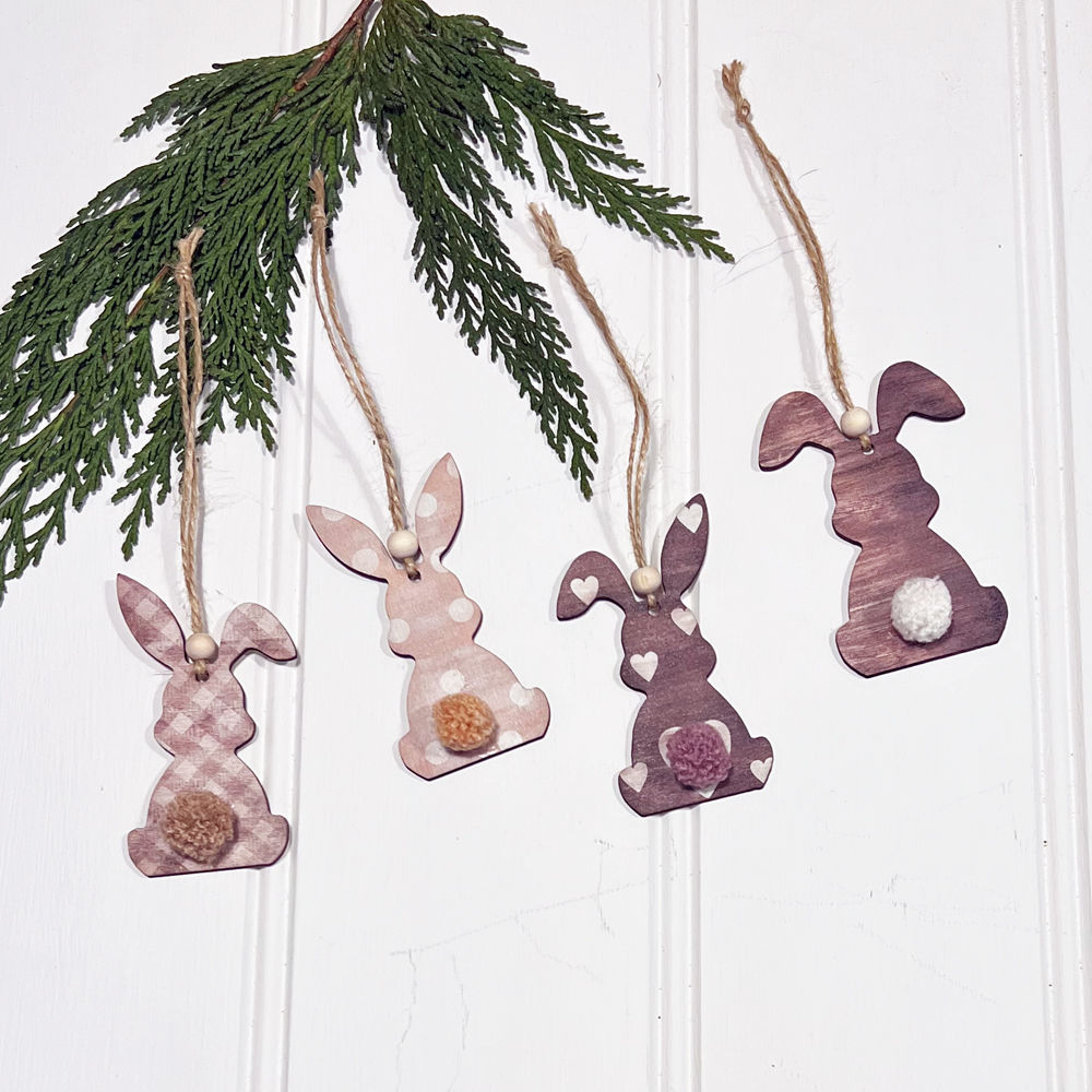 Wooden Hanging Bunny Decoration