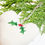 Thumbnail: Hanging Padded Heart - Christmas Holly