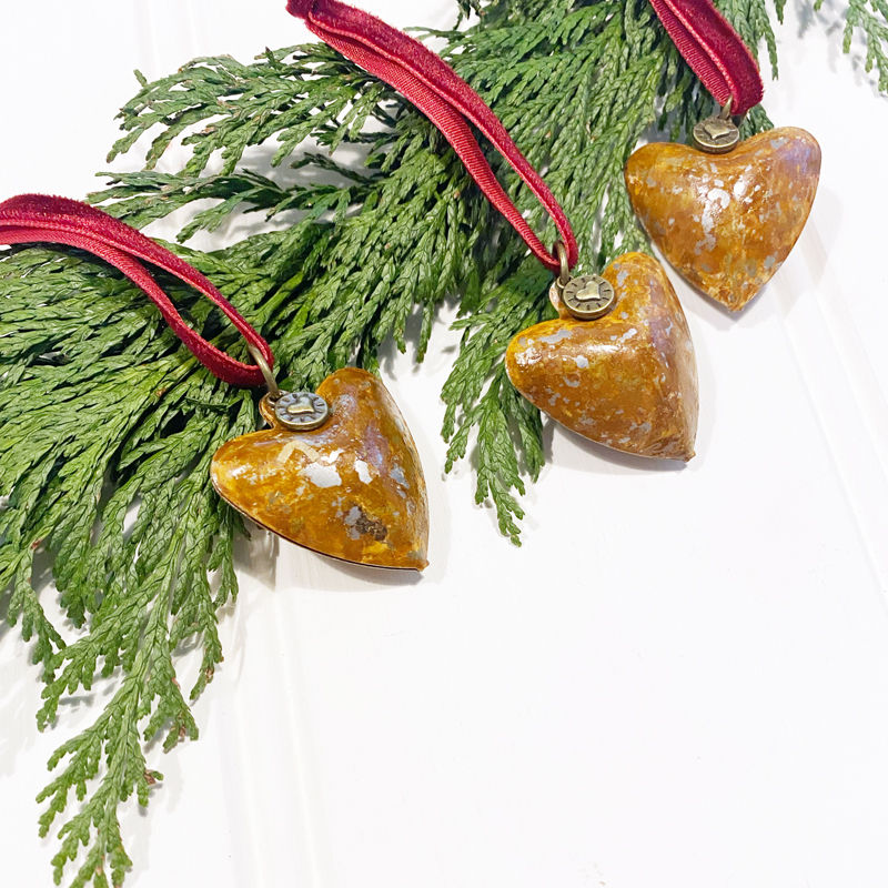 Thumbnail: Rustic Hanging Bell Heart Decoration