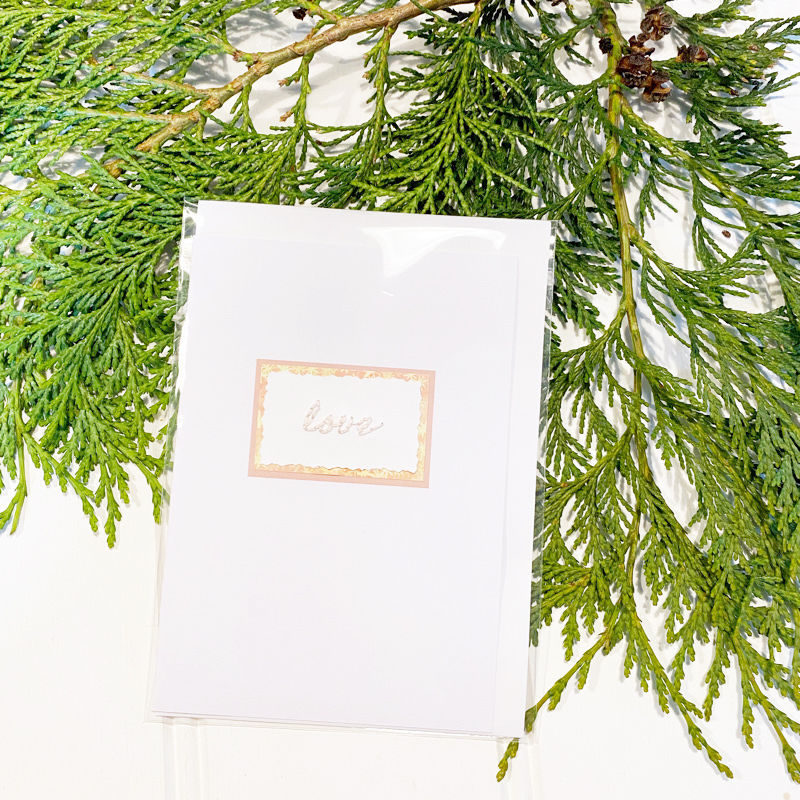 Thumbnail: LOVE Stitched Greetings Card - assorted colours