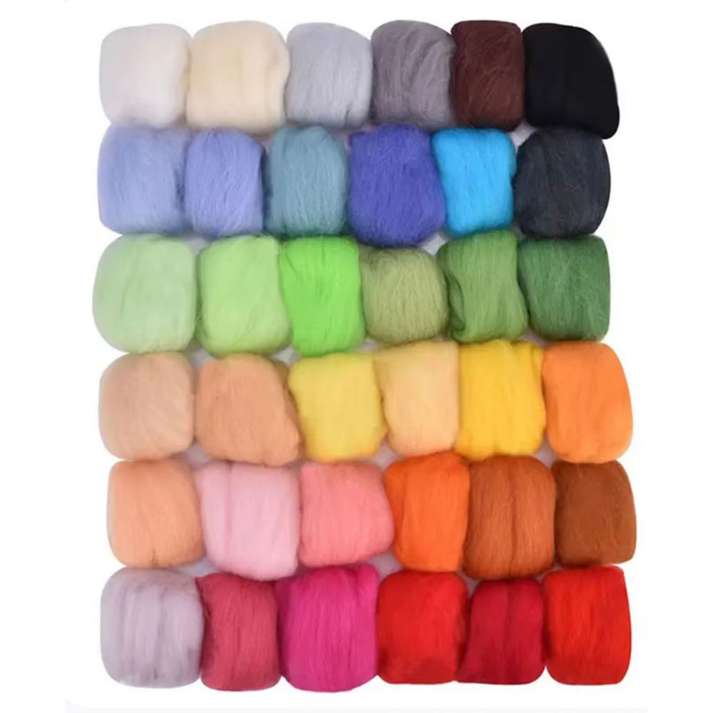 36x Needle Felting Wool - 3g
