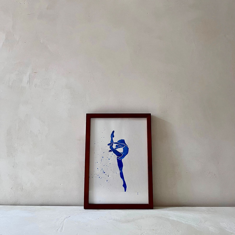 Affiche abstraite, peinture de danseuse