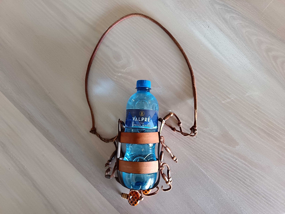 Leather Bottle Holder: Adjustable