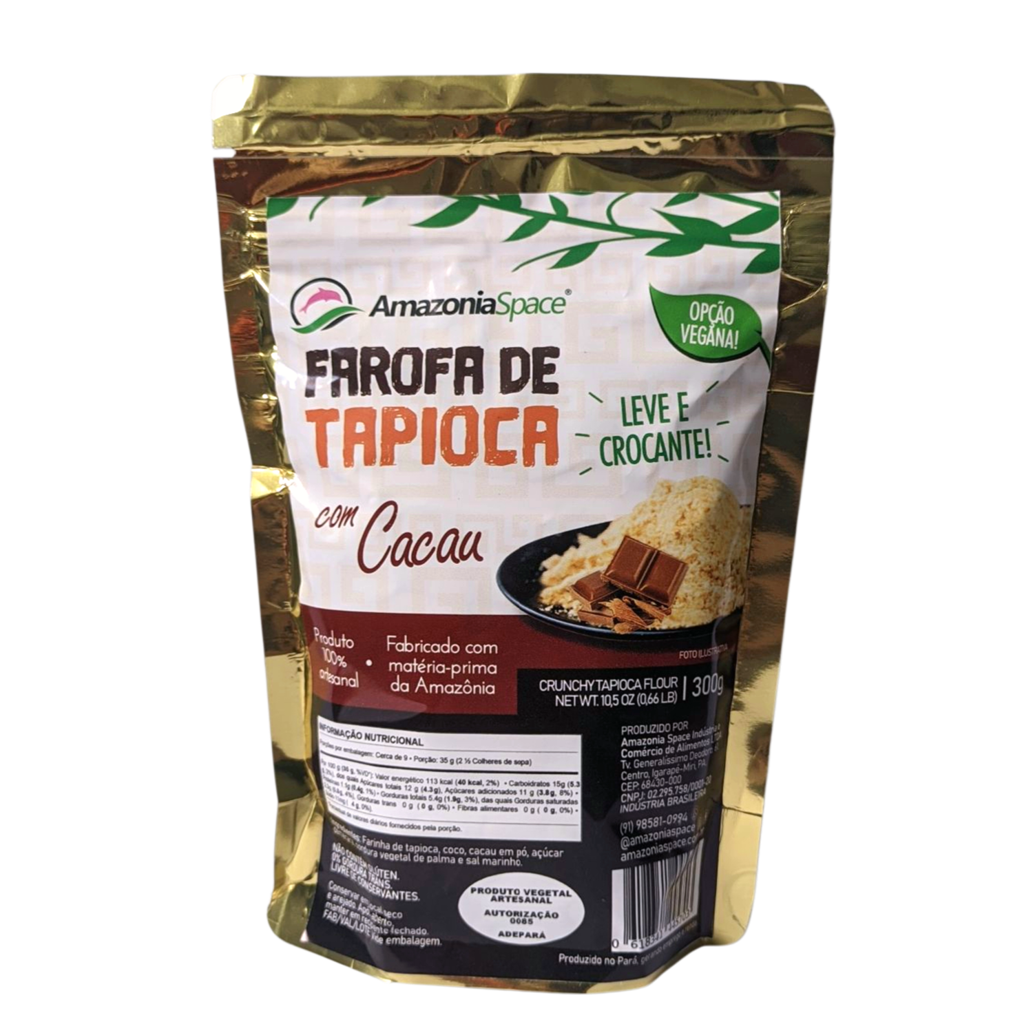 Farofa de Tapioca com Cacau 300g Amazonia Space