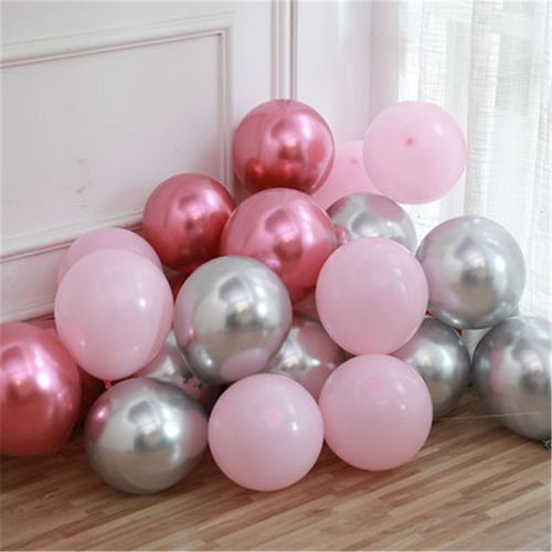 Thumbnail: 15pcs 10inch Chrome Metallic Multicolor Latex Balloons Wedding Party Decor