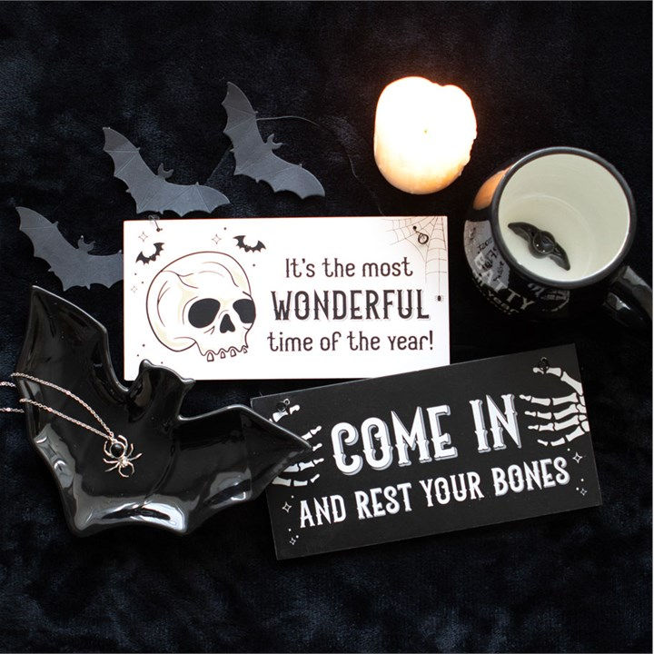 Thumbnail: Come In and Rest Your Bones Hanging Sign