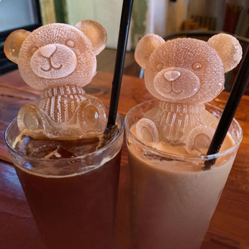 Silicone Mold Bear Shape Ice Cube Maker Chocolate Cake Mould Candy Dough Mold fo