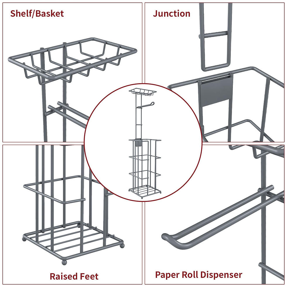 Thumbnail: Metal Toilet Paper Roll Holder & Multifunction
