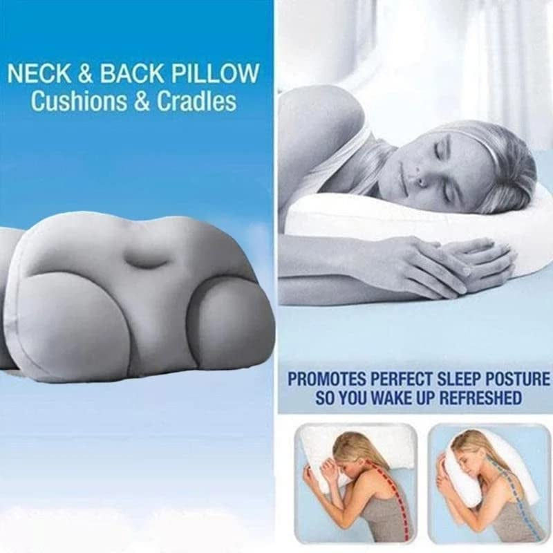 Thumbnail: All-round Sleep Pillow Ergonomic Partitioned Design 3D Micro Airball Soft Pillow