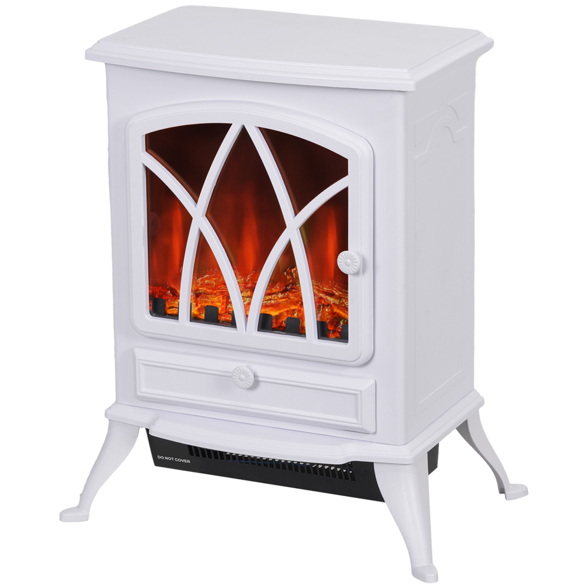 Freestanding Electric Heater with Log Burning Flame Effect – Energy Efficient