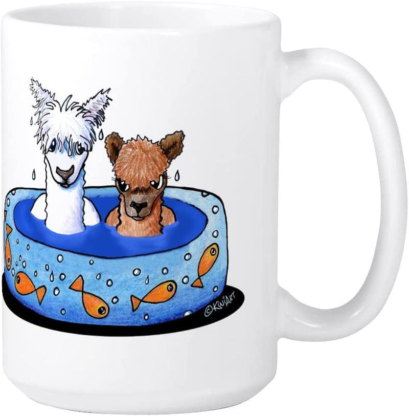 Thumbnail: Two Cool Llamas Large Mug Ceramic Coffee Mug, Tea Cup 15 oz
