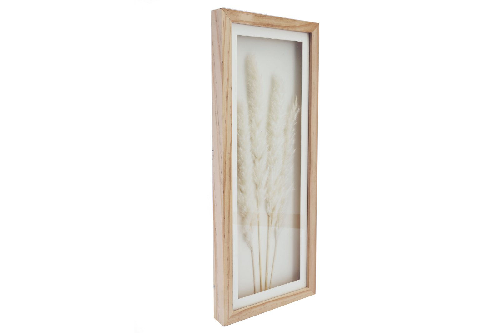 White Pampas In Rectangular Frame 50cm Shipping furniture UK