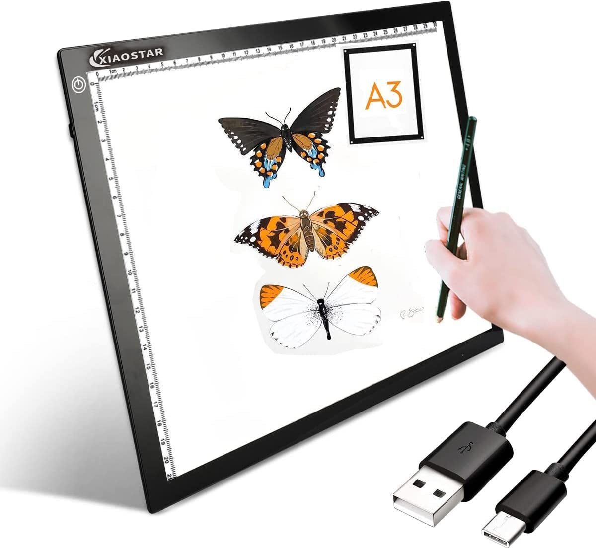Ultra-Thin Light Box Sketch Pad: Illuminated Tracing Table with Type-C USB Cable