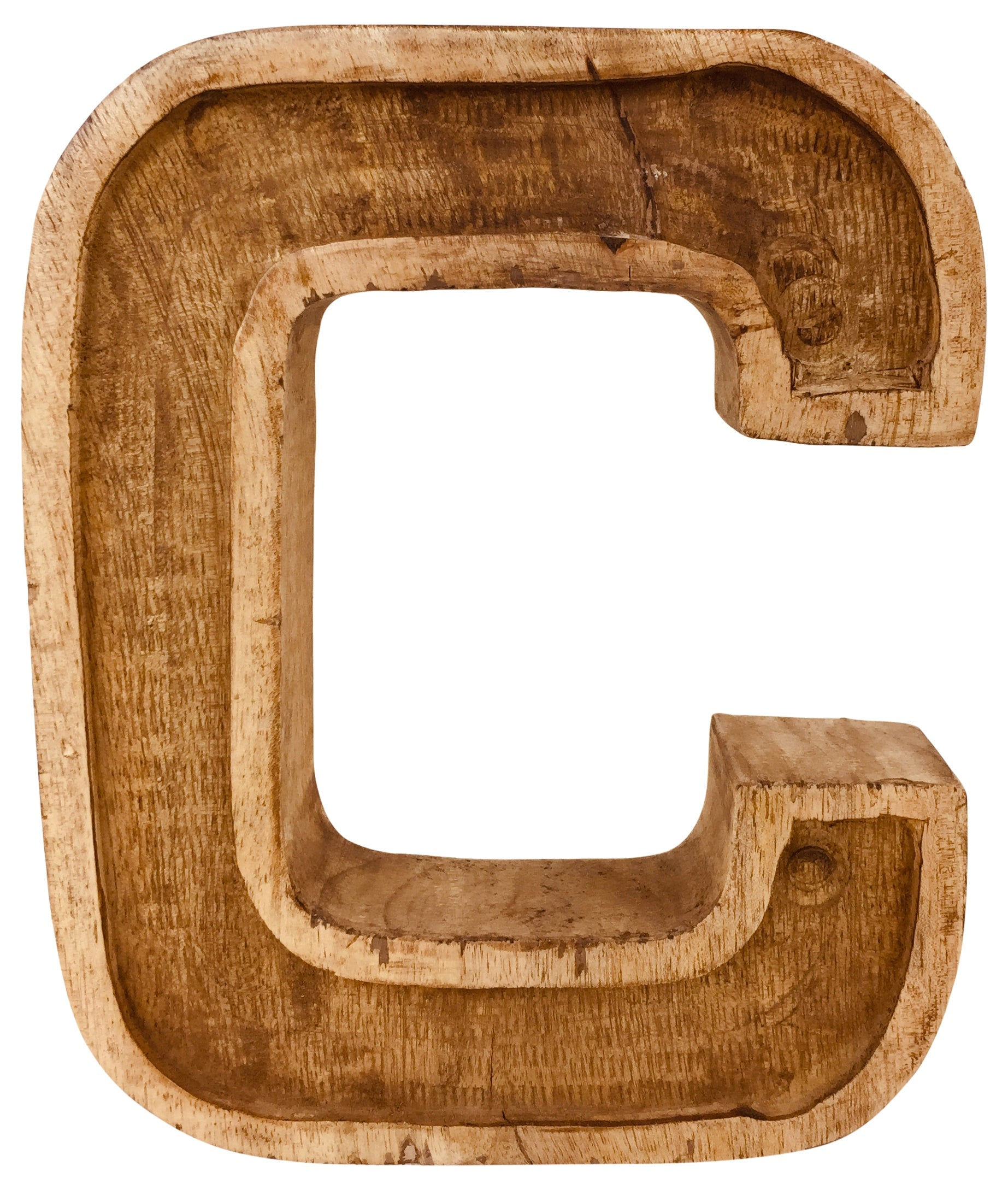 Hand Carved Wooden Embossed Letter C Shipping furniture UK
