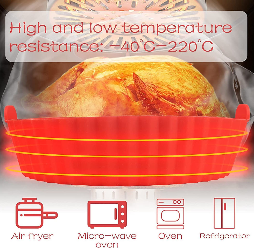 Thumbnail: Air Fryer Silicone Pot 9.8IN/25cm Round Large Air Fryer Reusable Liners with Non
