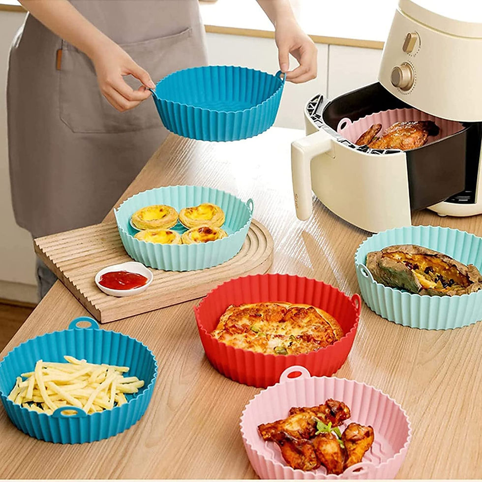 Thumbnail: 7.5 inch Air Fryer Silicone Pot, Silicone Air Fryer Liner, Reusable Non-Stick