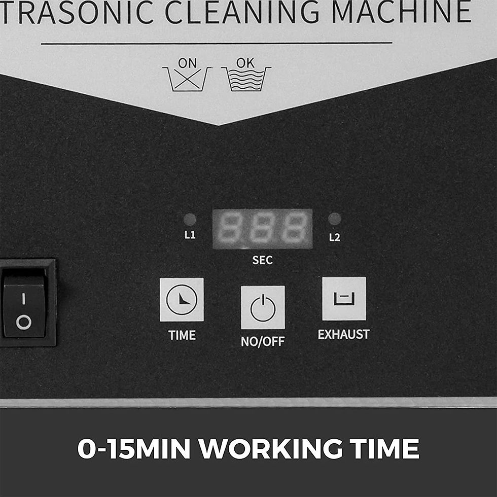 Thumbnail: YXZCY Ultrasonic Cleaner with Timer, 0.8L Industrial Ultrasonic for Cleaning Jew