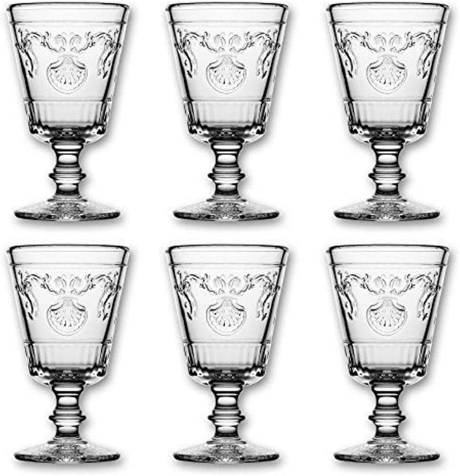 Thumbnail: Verre Versailles A Vin Set of 2 Wine Glasses 200ml | French Decorated Goblets