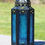 Thumbnail: Moroccan Decorative Candle Lantern Holder, Blue Glass, Medium