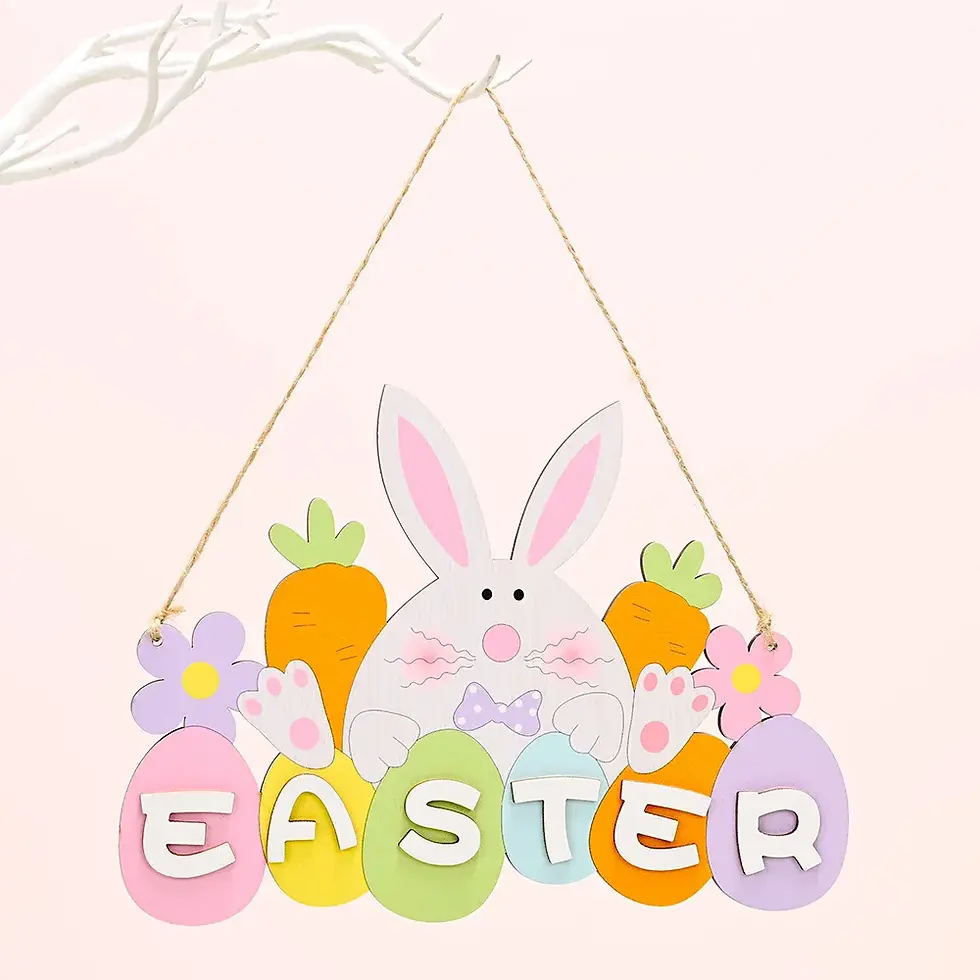 Thumbnail: Wooden Easter Decorations - Happy Easter Decor for Home