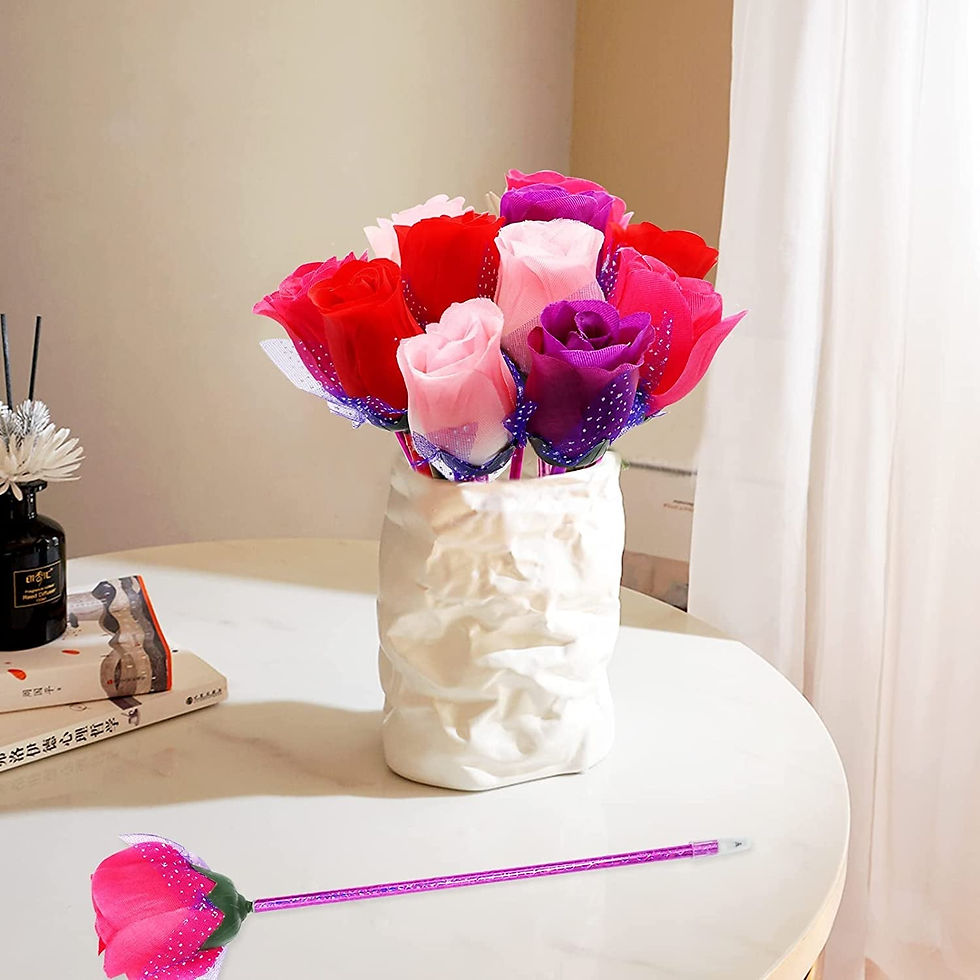 Thumbnail: Rose Garden Stationery Set: 12 Whimsical Flower Pens