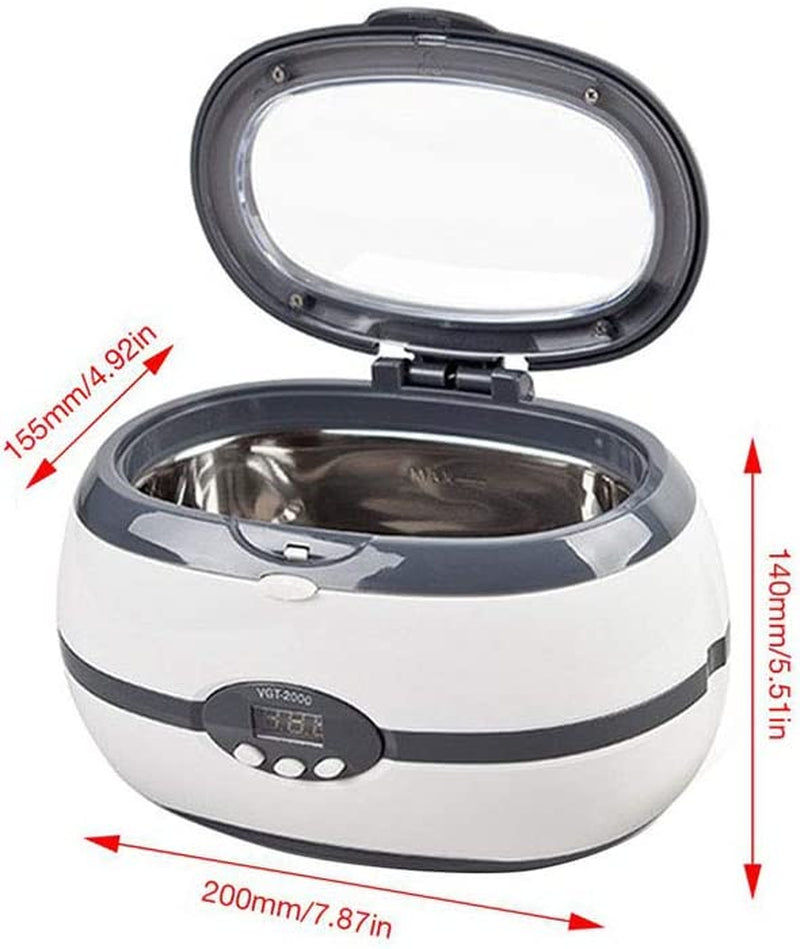 Thumbnail: 600ml Ultrasonic Cleaner, 40khz Ultrasound Cleaning Machine, Bath Timer Jewelry