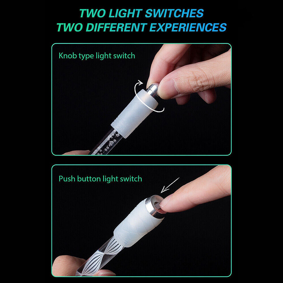 Thumbnail: Fidget Spinner Light up Pen Sensory Toy Autism Stress Relief ADHD Kids Games UK