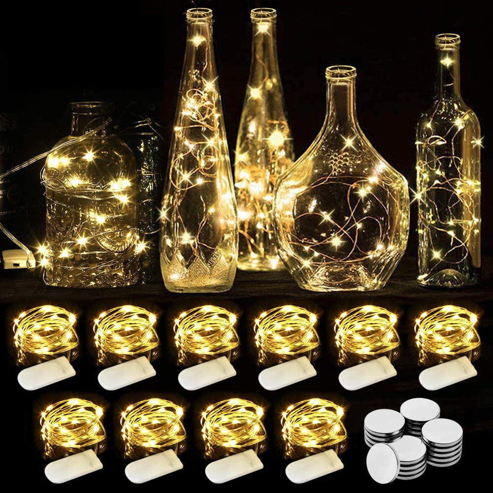 Fairy Lights Battery Indoor - 10 Pack 2M 20LEDs Battery Fairy Lights, Copper Wir