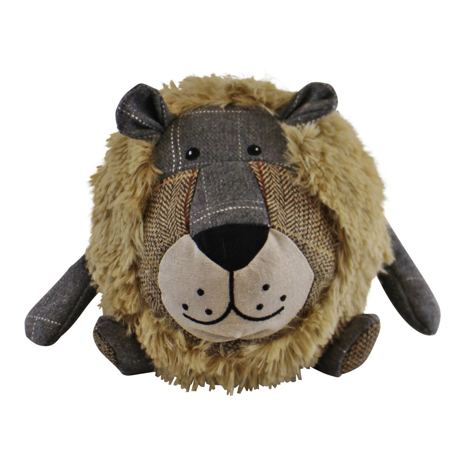 Fabric Tartan Lion Doorstop, 17cm Shipping furniture UK