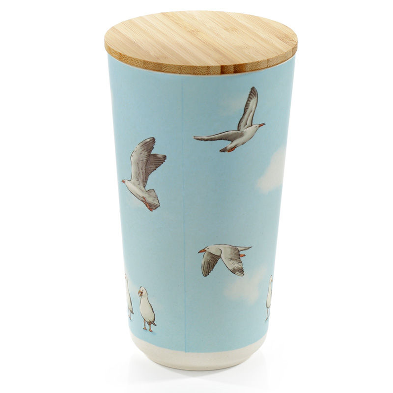 Thumbnail: Large Bamboo Composite Storage Jar Seagull Novelty Gift