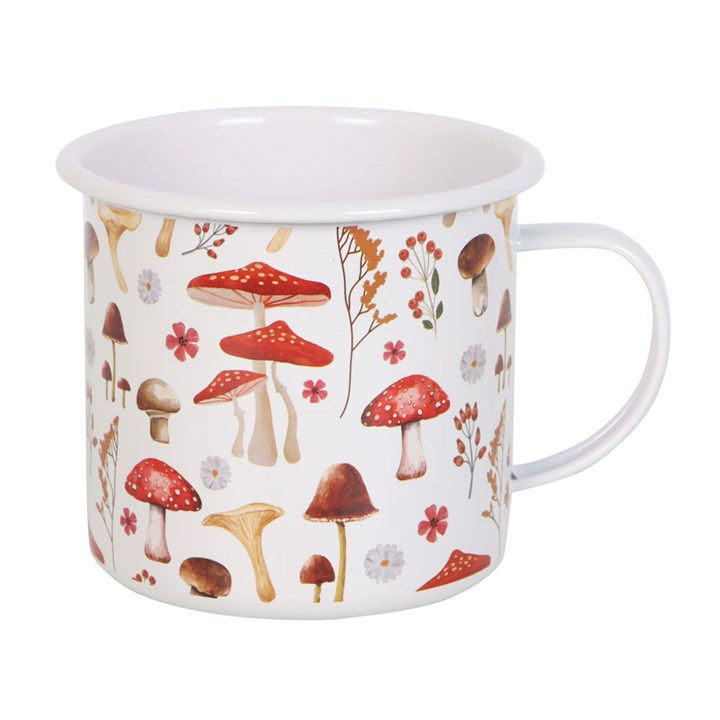 Thumbnail: All Over Mushroom Print Enamel Mug