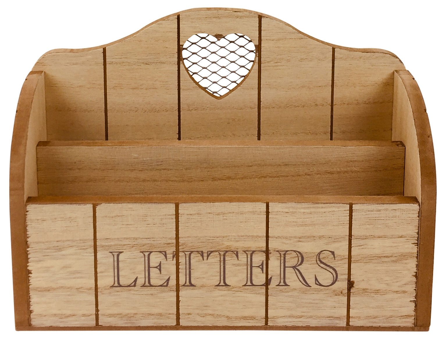 Letter Rack With Heart 25cm Shipping furniture UK