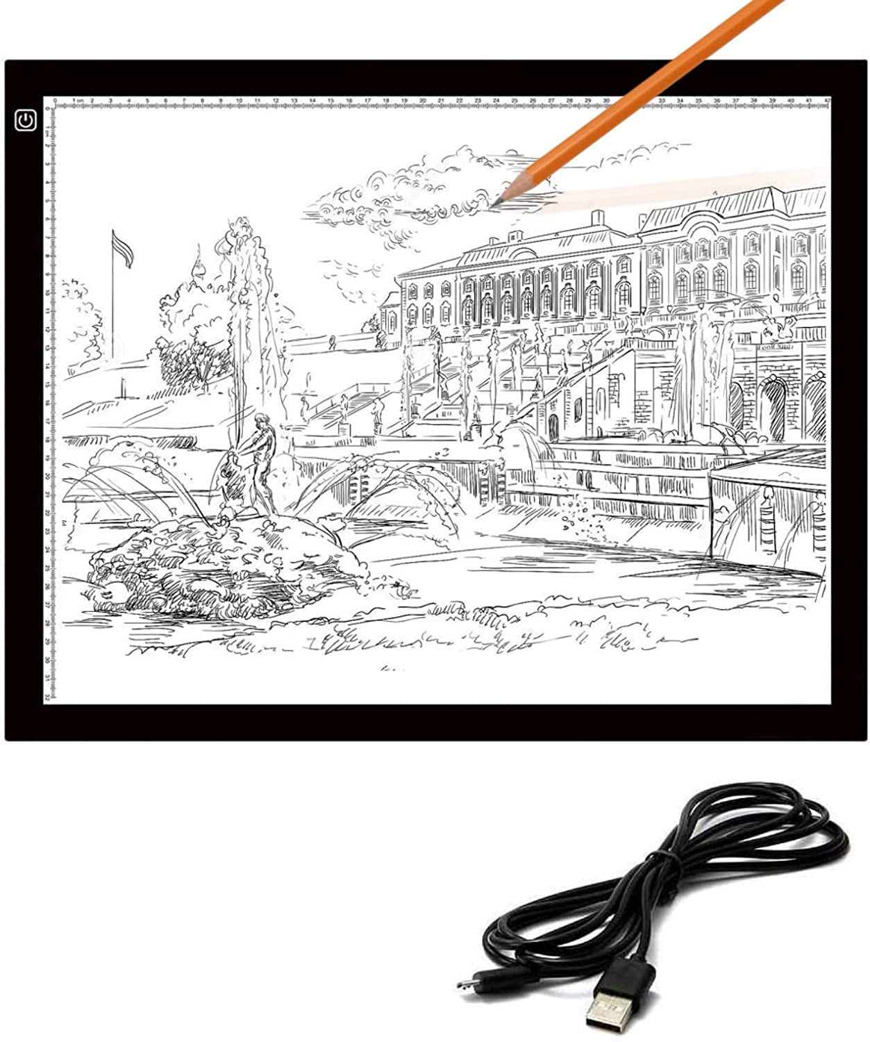 A3 Light Box Dimmable Brightness Light Pad LED Drawing Board with USB Cable for