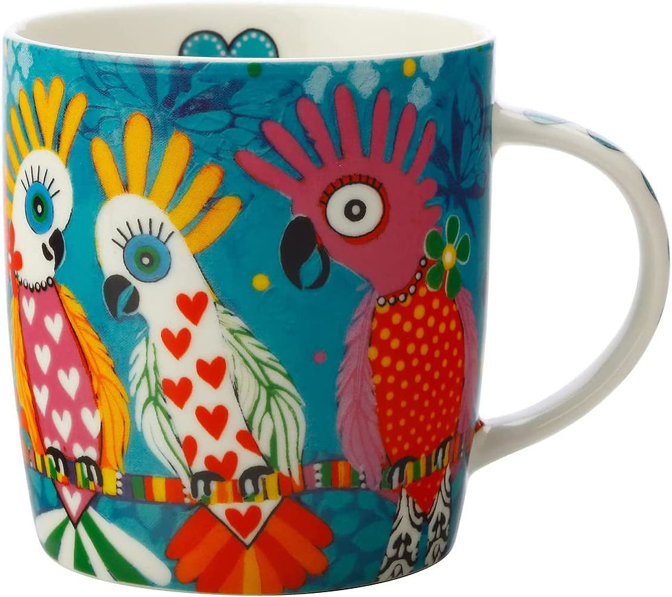 Thumbnail: DX0667 Love Hearts Animal Mug with Rainbow Girls Design, Gift Boxed, Porcelain