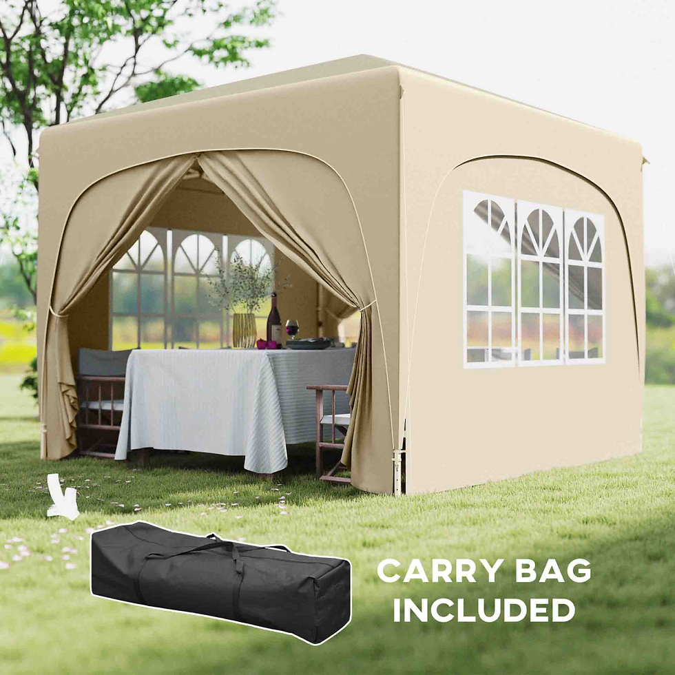 Thumbnail: 3 x 3m UPF50+ Pop Up Gazebo with Sides and Carry Bag
