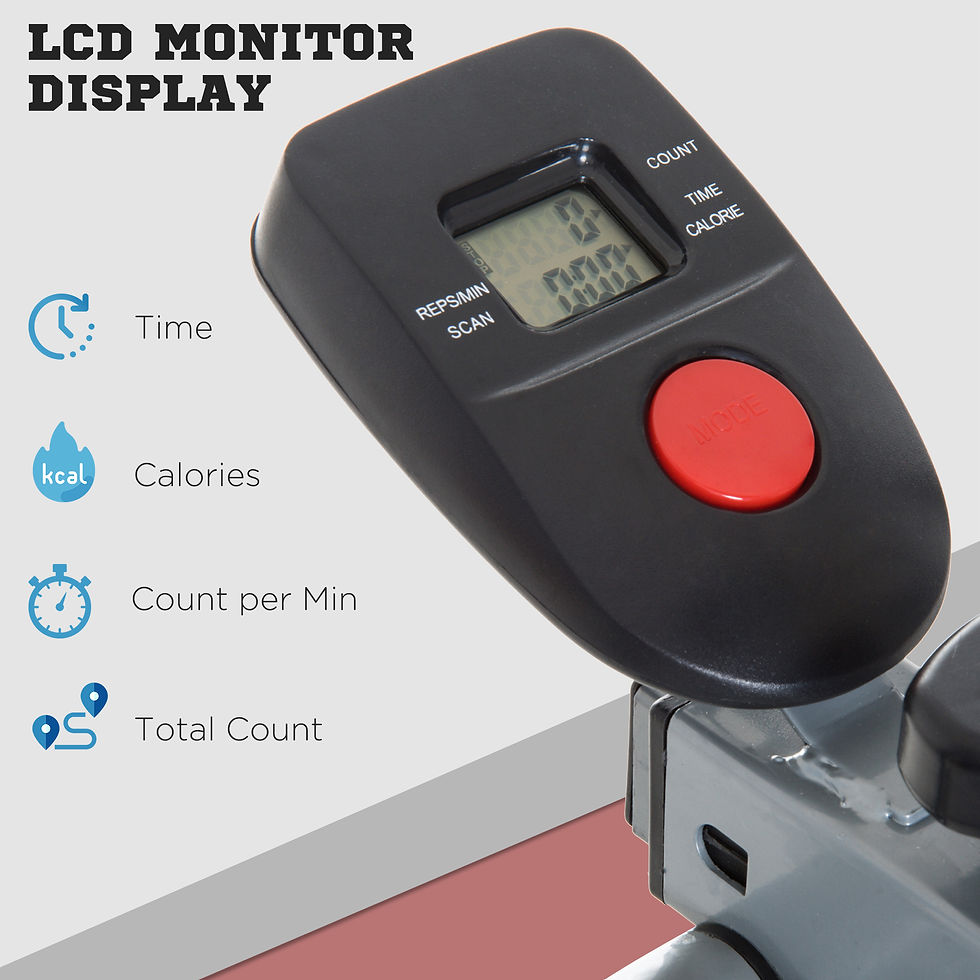 Thumbnail: Air Walker Glider Cross Trainer Fitness Machine with LCD for Home Gym