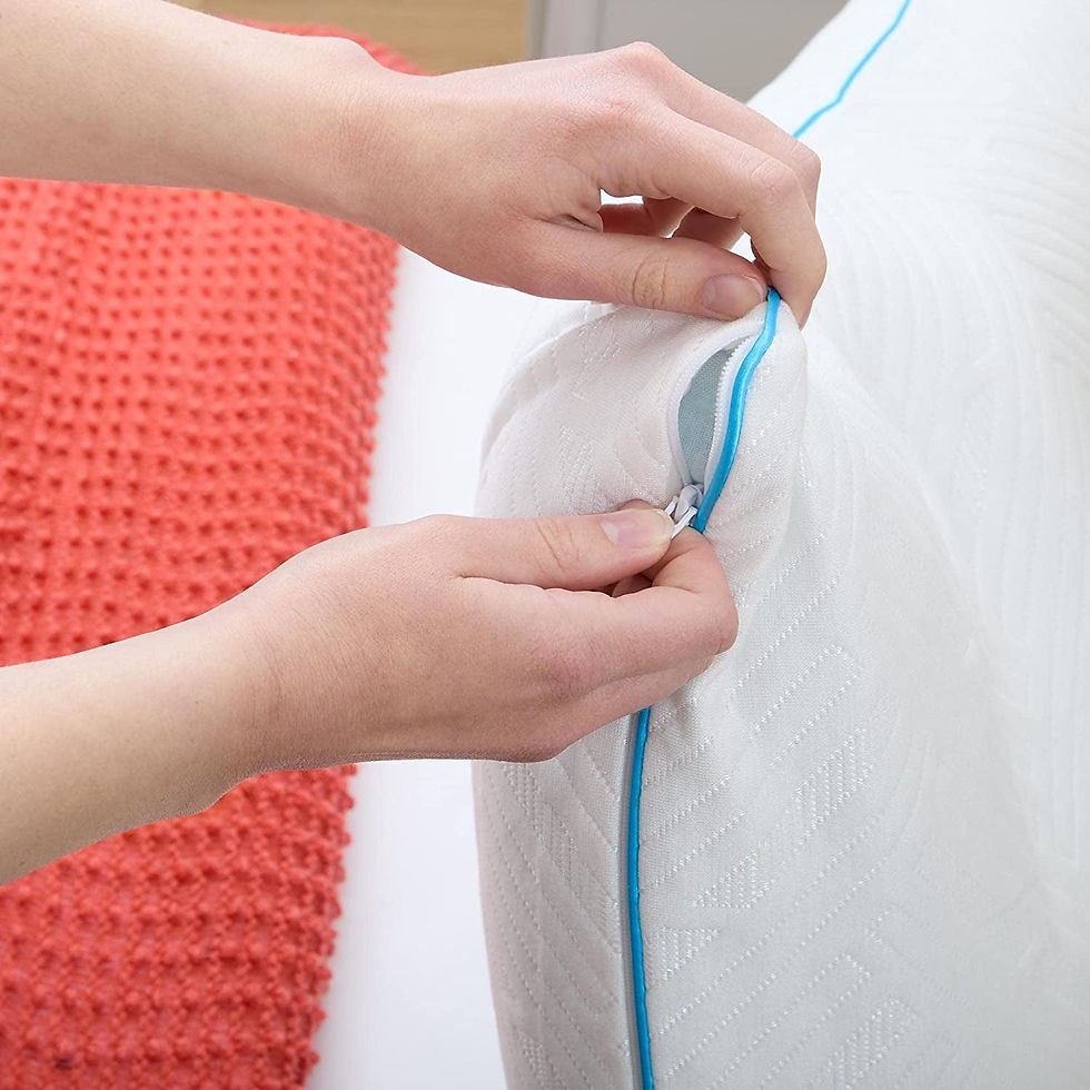 Thumbnail: Shredded Memory Foam Pillow with Gel Memory Foam, Standard , White