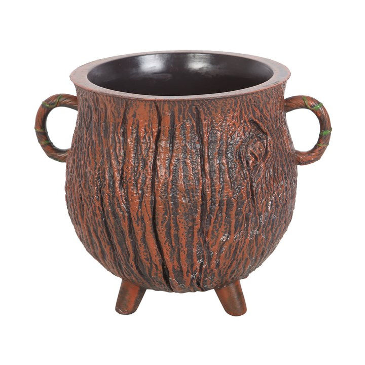Thumbnail: Pentagram Bark Effect Resin Cauldron Plant Pot