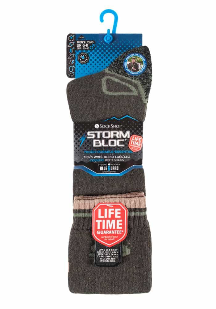 Thumbnail: Storm Bloc - 1 PAIR Mens BG Knee High Wool Socks