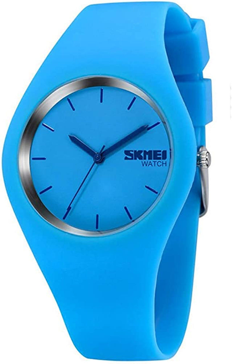 Thumbnail: Casual Simple Style Silicone Strap Women Men Sports Watches 30M Waterproof