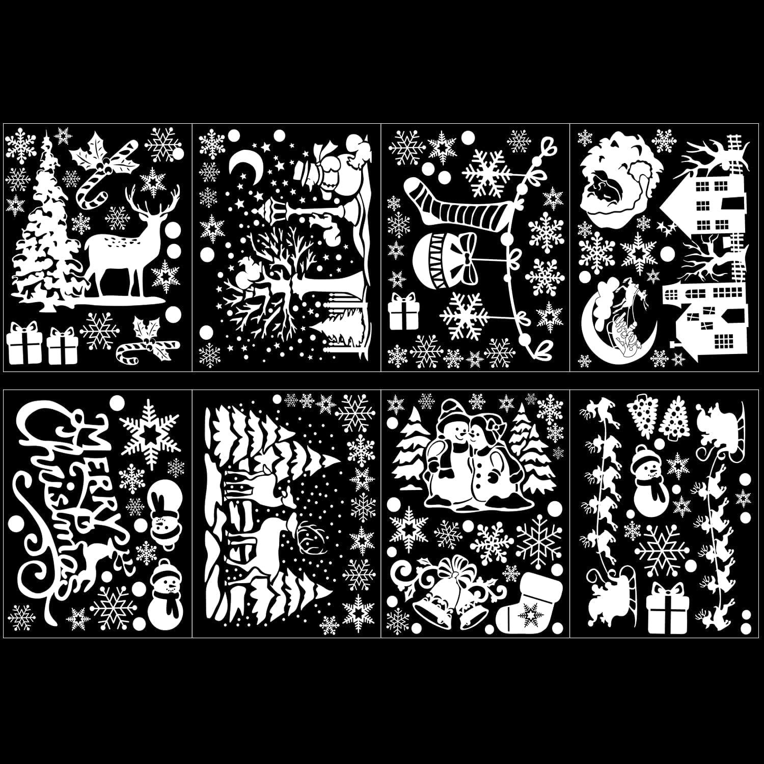 Winter Wonderland Window Decor: Festive Snowflake Stickers for a Merry Christmas