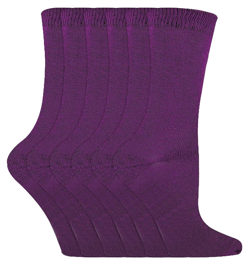 Thumbnail: Kids Solid Colour Cotton Socks